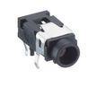 Jack Socket, Right Angle, Silver, 3.5 mm, Poles - 3
